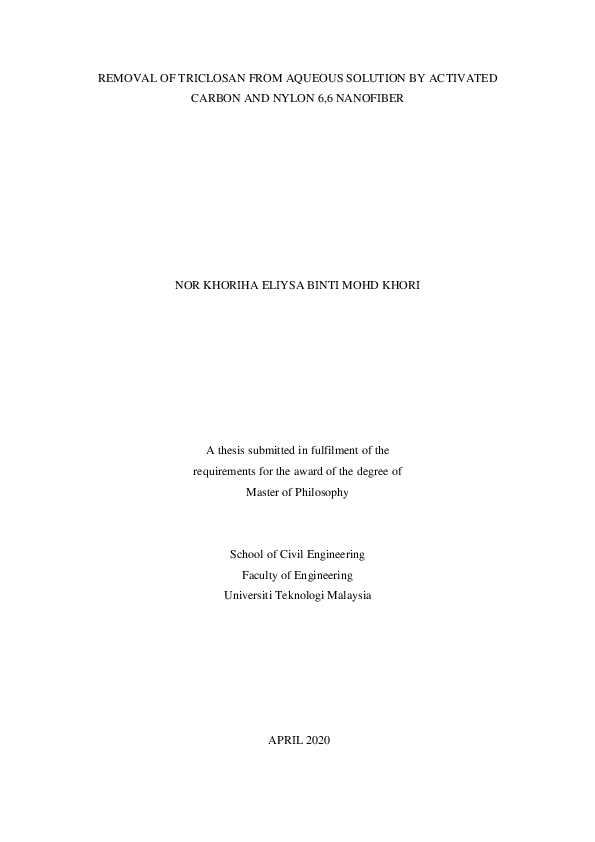 (PDF) Removal of triclosan from aqueous solution by activated carbon ...