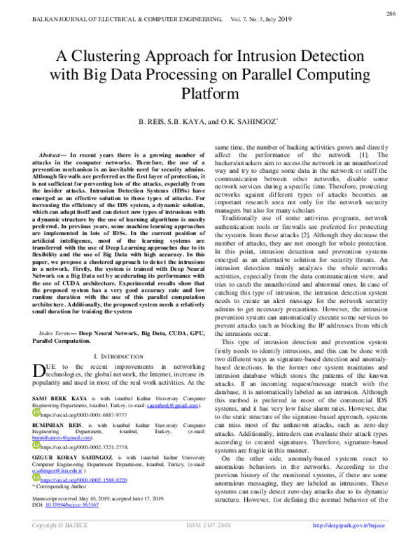 (PDF) A Clustering Approach for Intrusion Detection with Big Data ...