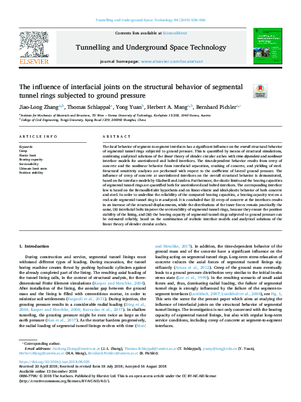 (PDF) The influence of interfacial joints on the structural behavior of ...