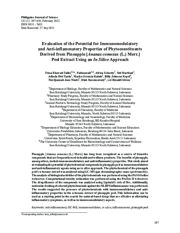 (PDF) Evaluation of the Potential for Immunomodulatory and Anti ...