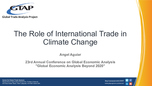 (PDF) The role of international trade in climate change