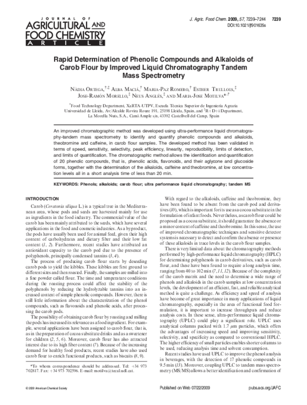 (PDF) Rapid Determination of Phenolic Compounds and Alkaloids of Carob ...