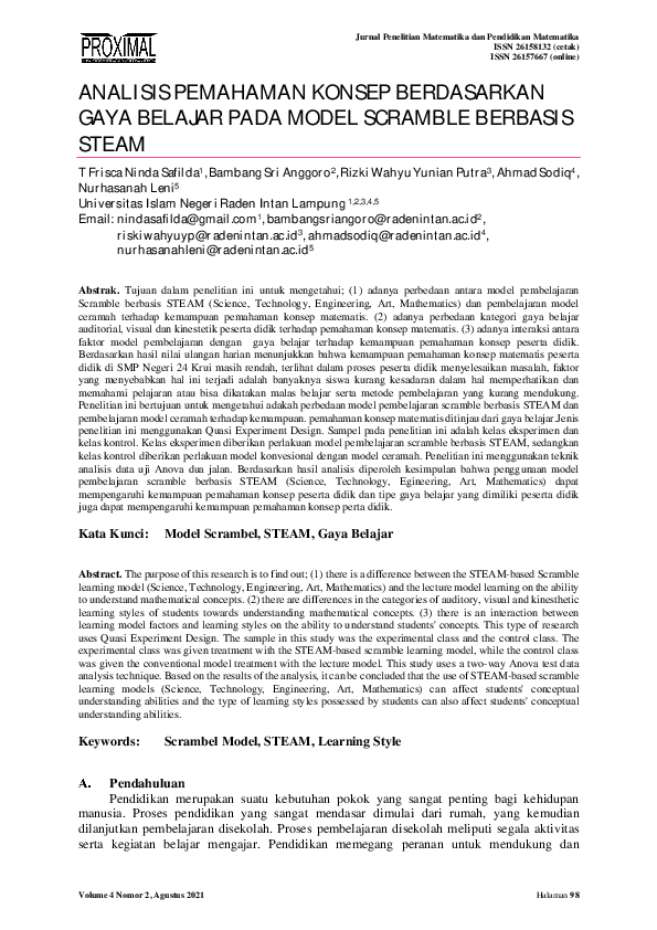 (PDF) Analisis Pemahaman Konsep Berdasarkan Model Scramble Berbasis ...