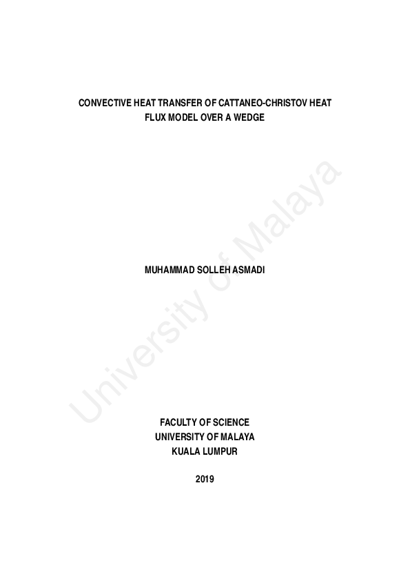 (PDF) Convective heat transfer of cattaneo-christov heat flux model ...