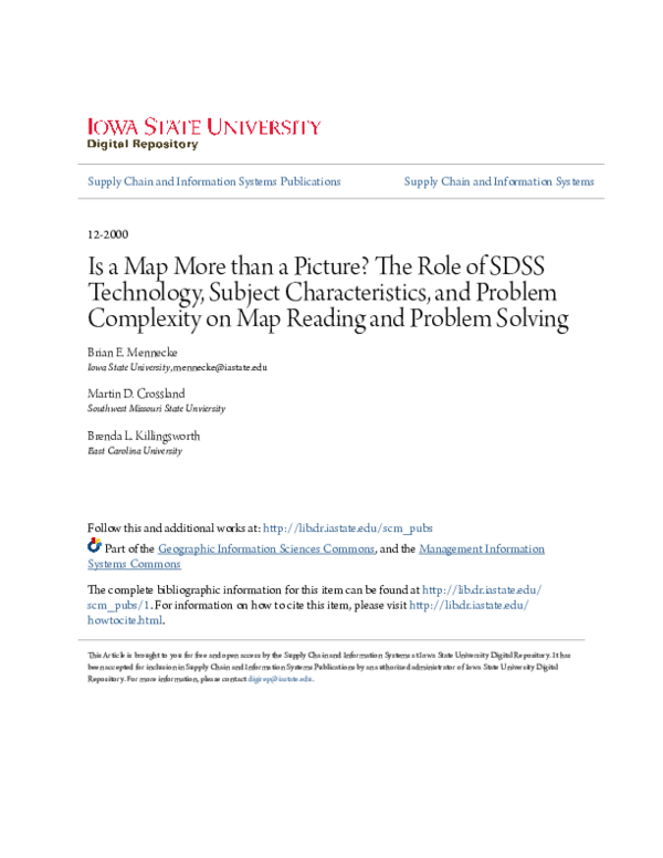 (PDF) Is a Map More than a Picture? The Role of SDSS Technology ...