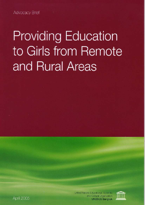 (PDF) Providing education to girls from remote and rural areas