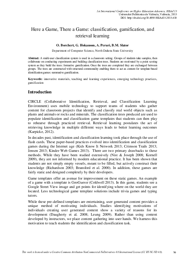(PDF) Here a Game, There a Game: classification, gamification, and ...