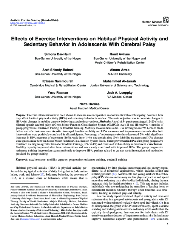 (PDF) Effects of Exercise Interventions on Habitual Physical Activity ...