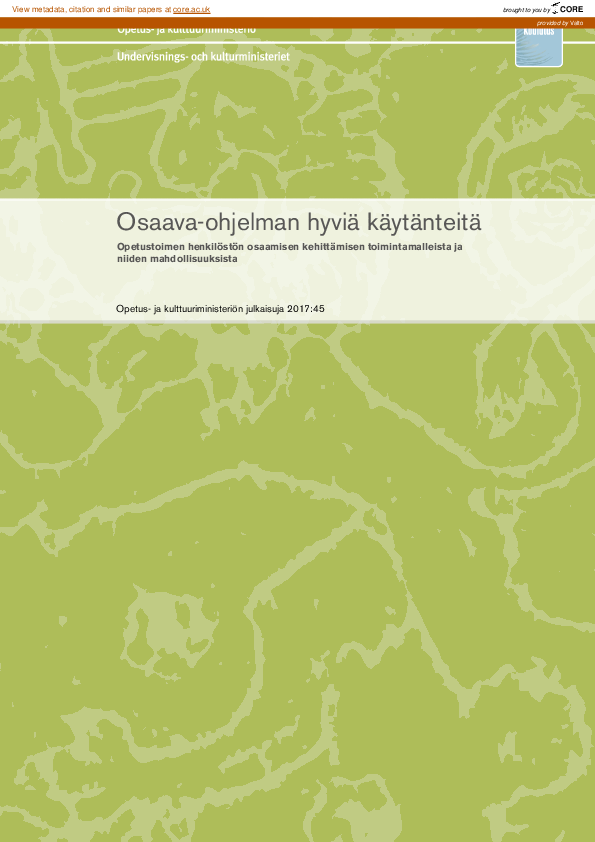 (PDF) Osaava-ohjelman hyviä käytänteitä; Opetustoimen henkilöstön ...