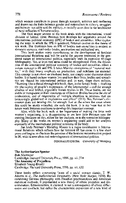(PDF) The Authoritarian Specter Bob Altemeyer Cambridge: Harvard ...
