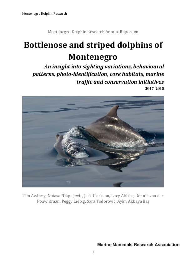 (PDF) Bottlenose and striped dolphins of Montenegro: An insight into ...