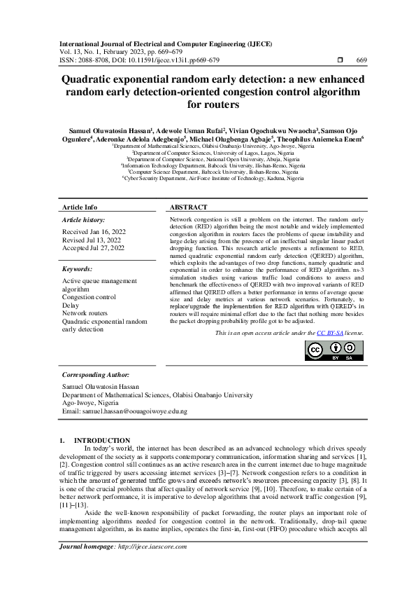 (PDF) Quadratic exponential random early detection: a new enhanced ...