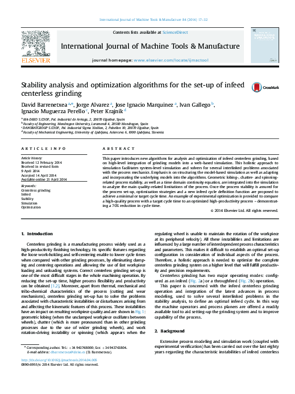 (PDF) Stability analysis and optimization algorithms for the set-up of ...