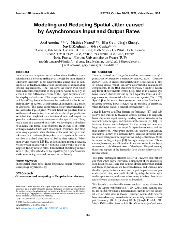 (PDF) Modeling and Reducing Spatial Jitter caused by Asynchronous Input ...