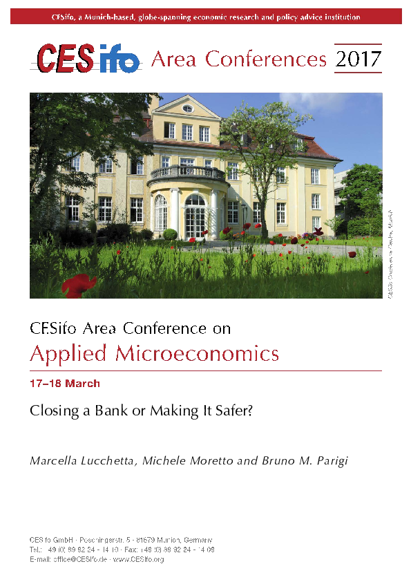 (PDF) Closing a Bank or Making It Safer? Closing a bank or making it ...