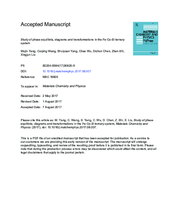 (PDF) Study of phase equilibria, diagrams and transformations in the Fe ...