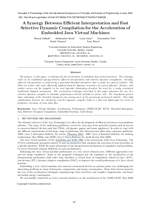 (PDF) a synergy between efficient interpretation and fast selective ...