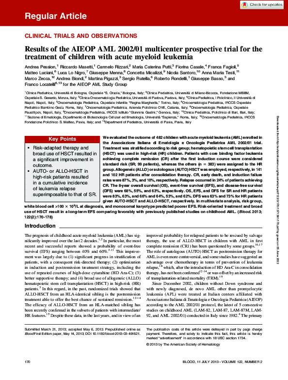 (PDF) Results of the AIEOP AML 2002/01 multicenter prospective trial ...