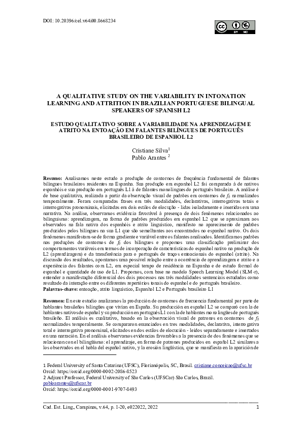 (PDF) A qualitative study on the variability in intonation learning and ...