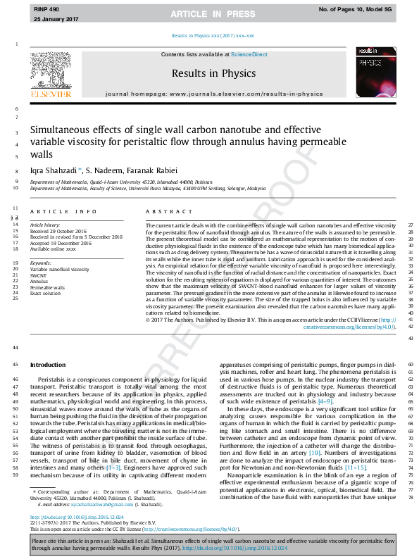 (PDF) Simultaneous effects of single wall carbon nanotube and effective ...
