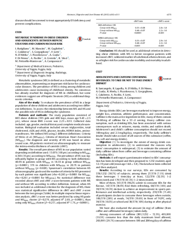 (PDF) Metabolic syndrome in obese children and adolescents: Between ...