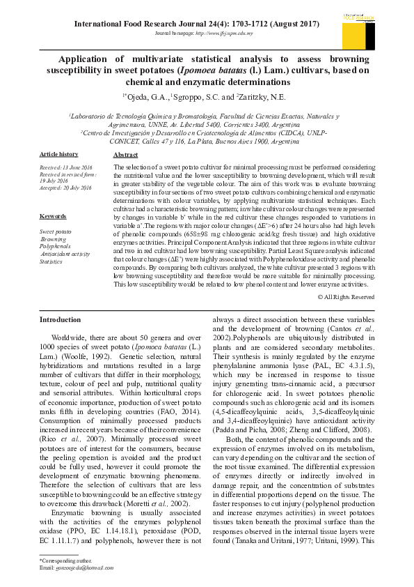 (PDF) Application of multivariate statistical analysis to assess ...