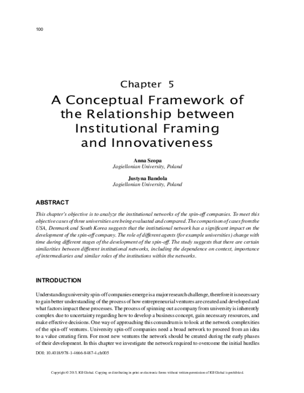 (PDF) A Conceptual Framework of the Relationship between Institutional ...