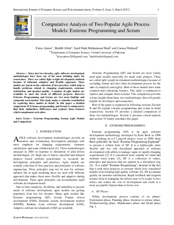 (PDF) A Comparative Analysis of Two Popular Agile Process Models ...