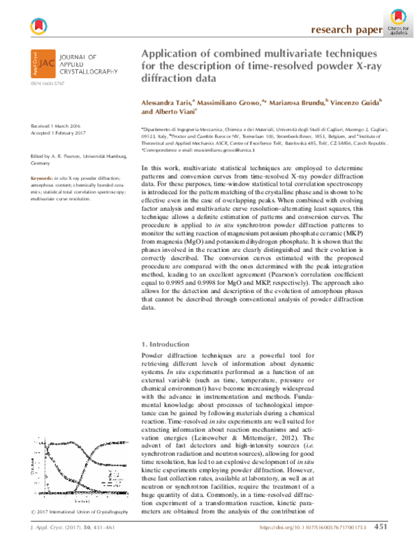 (PDF) Application of combined multivariate techniques for the ...