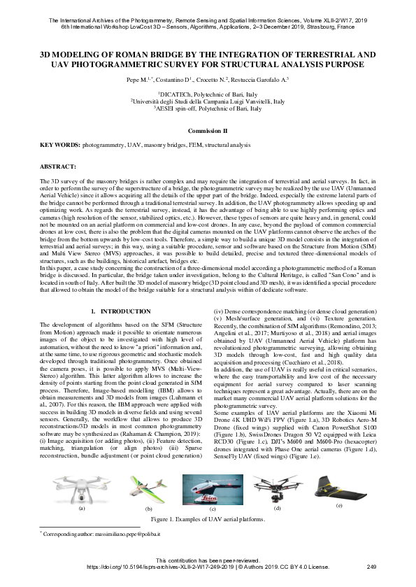 (PDF) 3D Modeling of Roman Bridge by the Integration of Terrestrial and ...