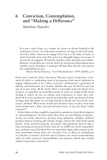 (PDF) Conviction, Contemplation, and 