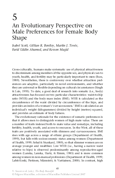 (PDF) An Evolutionary Perspective on Male Preferences for Female Body Shape