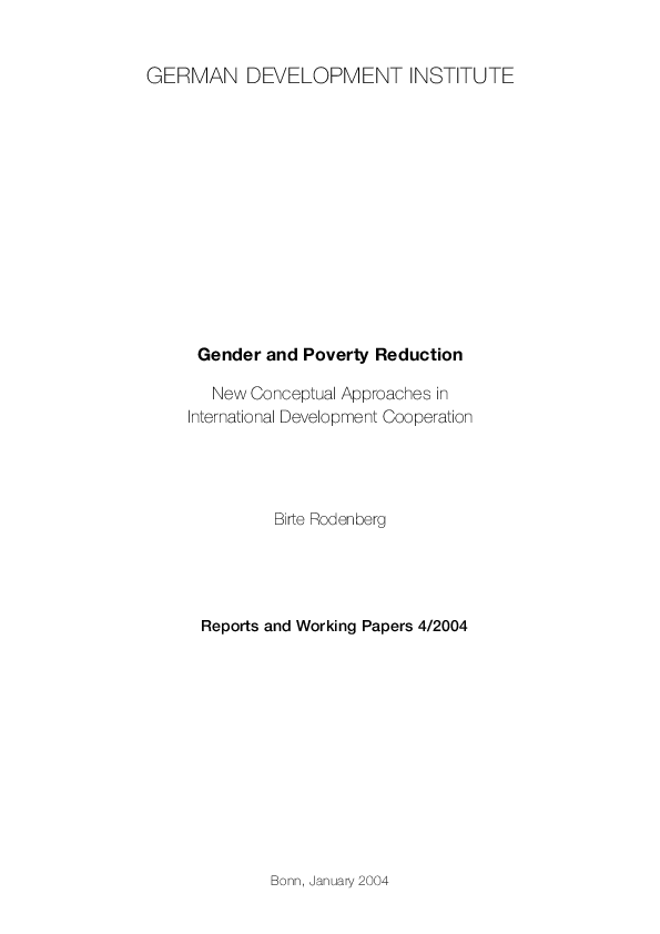(PDF) Gender and Poverty Reduction