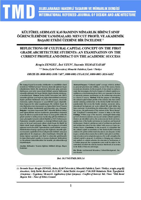(PDF) Reflections of Cultural Capital Concept on the First Grade ...