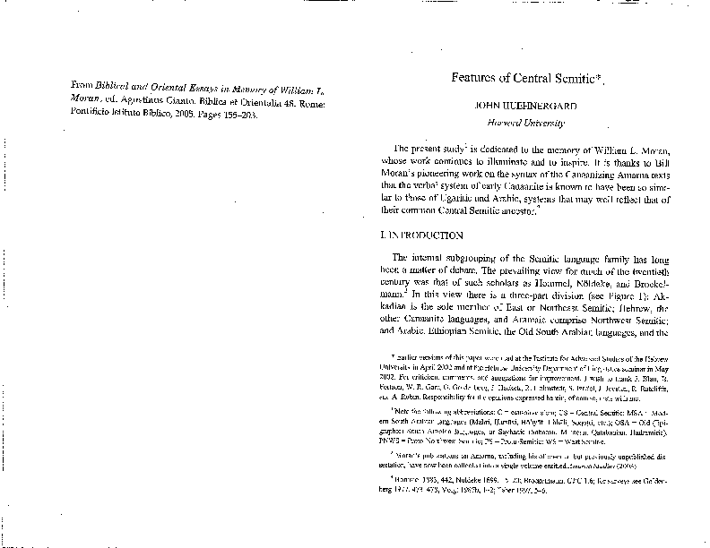 (PDF) 2005 Features of Central Semitic