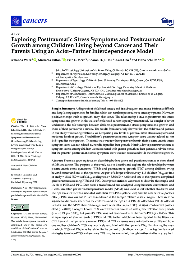 (PDF) Exploring Posttraumatic Stress Symptoms and Posttraumatic Growth ...