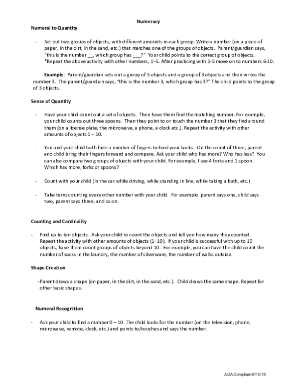 (PDF) Numeracy