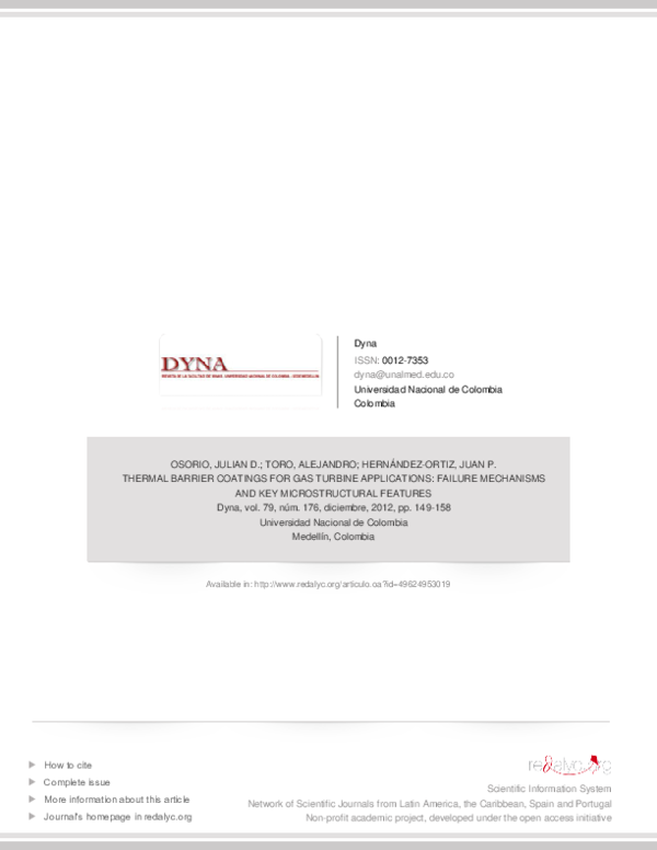 (PDF) Thermal barrier coatings for gas turbine applications: failure ...