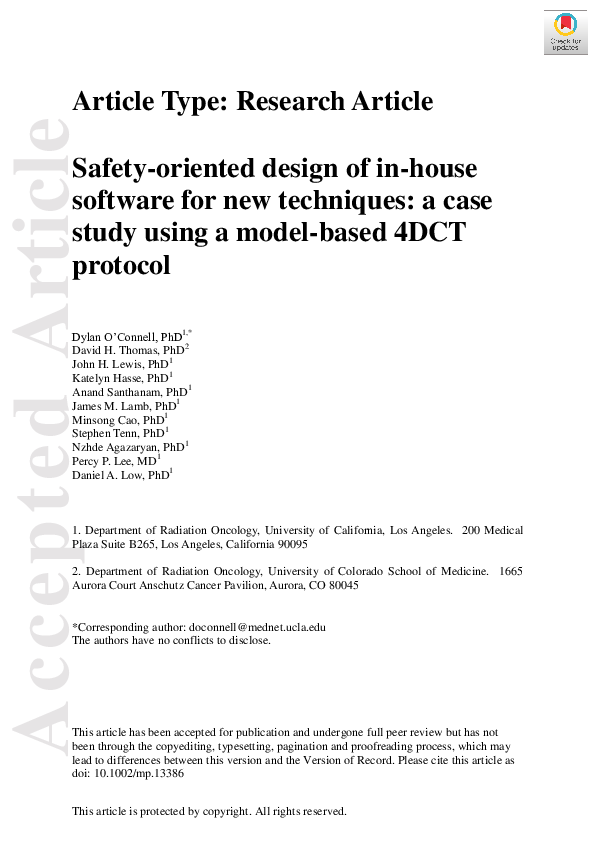 (PDF) Safety‐oriented design of in‐house software for new techniques: A ...