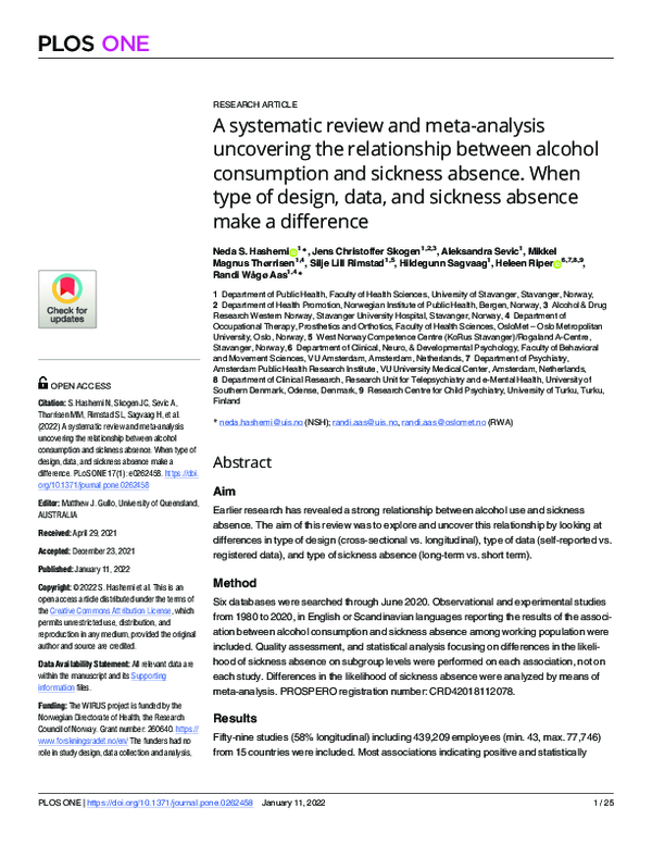 (PDF) A systematic review and meta-analysis uncovering the relationship ...
