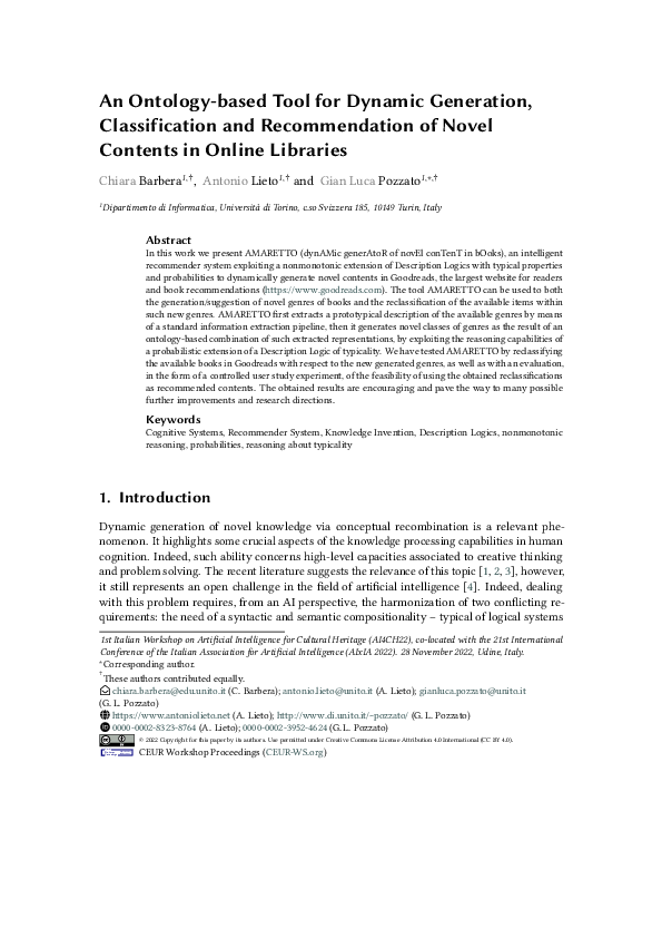 (PDF) An Ontology-based Tool for Dynamic Generation, Classification and ...