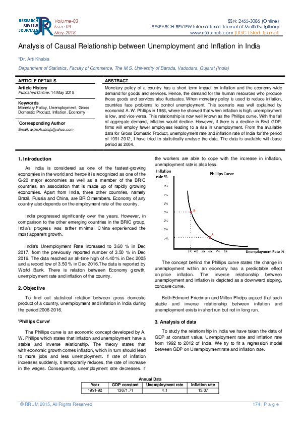 (PDF) Analysis Of Causal Relationship Between Unemployment And ...