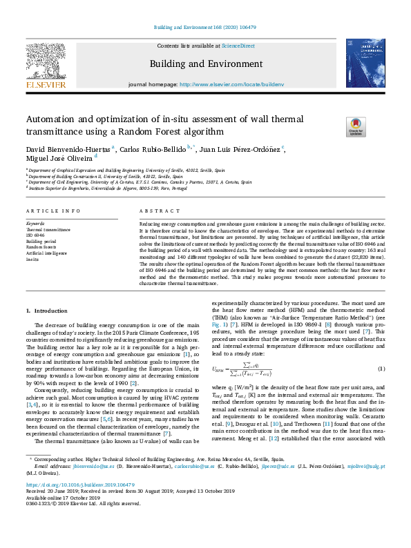 (PDF) Automation and optimization of in-situ assessment of wall thermal ...
