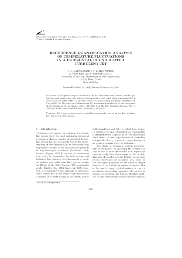 (PDF) Recurrence Quantification Analysis of Temperature Fluctuations in ...