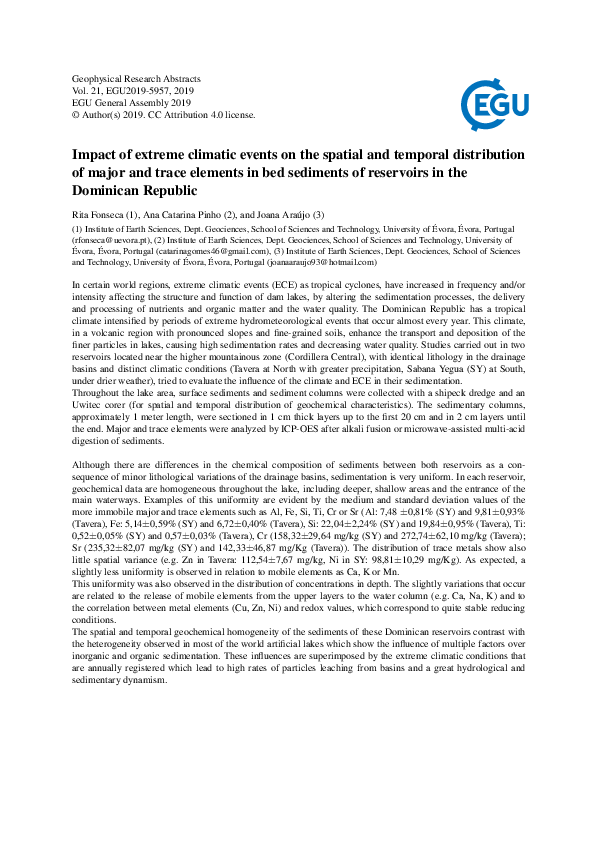 (PDF) Impact of extreme climatic events on the spatial and temporal ...