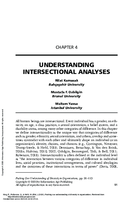 (PDF) Understanding intersectional analyses