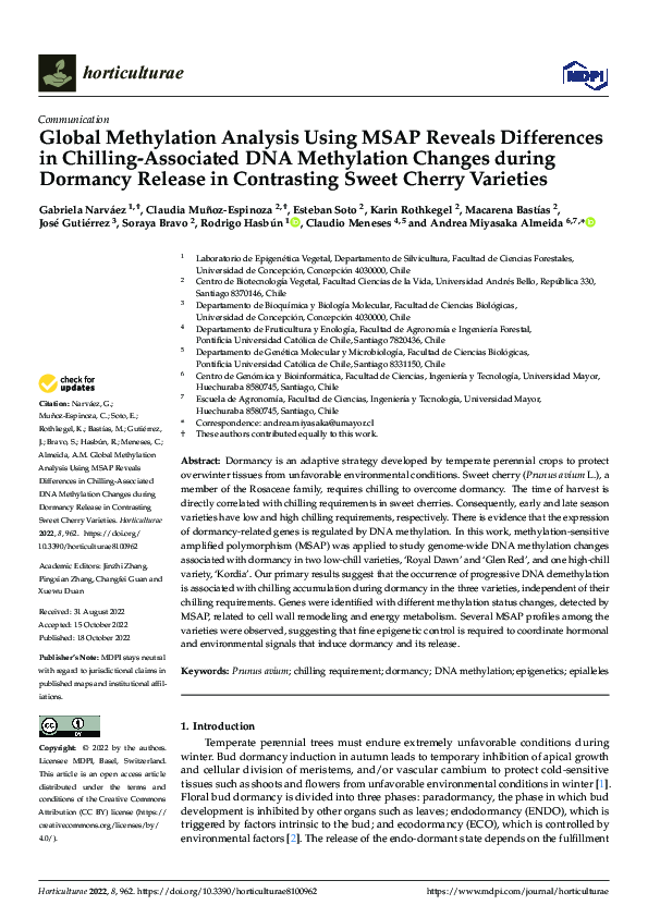 (PDF) Global Methylation Analysis Using MSAP Reveals Differences in ...