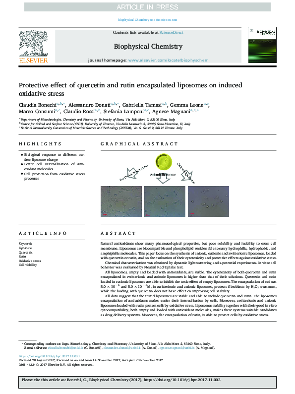 (PDF) Protective effect of quercetin and rutin encapsulated liposomes ...