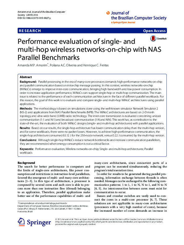 (PDF) Performance evaluation of single- and multi-hop wireless networks ...