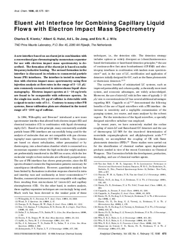 (PDF) Eluent Jet Interface for Combining Capillary Liquid Flows with ...